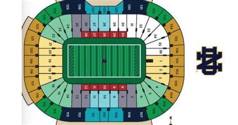 Notre Dame Football Stadium Seating Map Cabinets Matttroy