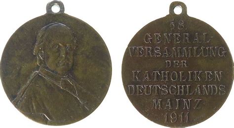 Reformation Religion Tragbare Medaille Bronze Ketteler Wilhelm