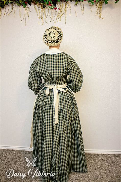 1860s Civil War Victorian Era Work Or Pinner Apron Living Etsy