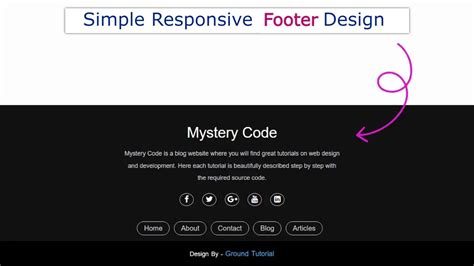 How To Simple Responsive Footer Design Using Html And Css