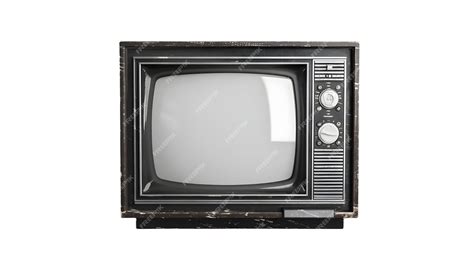 Old Tv Isolated White Background Premium Ai Generated Image