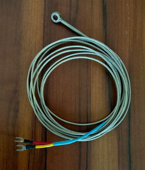 Fiber SS And Teflon 1200 Degree C Ring Button Type Thermocouple For