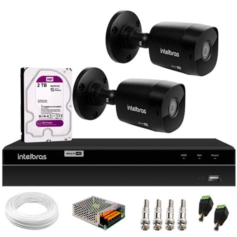 Kit 2 Câmeras Intelbras VHD 1230 B Full HD 1080p Bullet Black G7 Visão