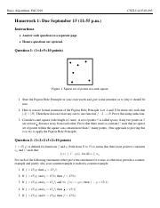 Hw1 Pdf Basic Algorithms Fall 2019 CSCI UA 0310 005 Homework 1 Due