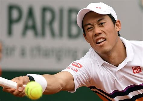 全仏オープン準々決勝でラファエル・ナダル（ス：男子テニス 錦織圭 写真特集：時事ドットコム