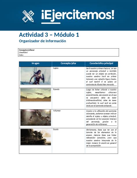 Actividad 3 M1 Actividad 3 Módulo 1 Organizador de Información