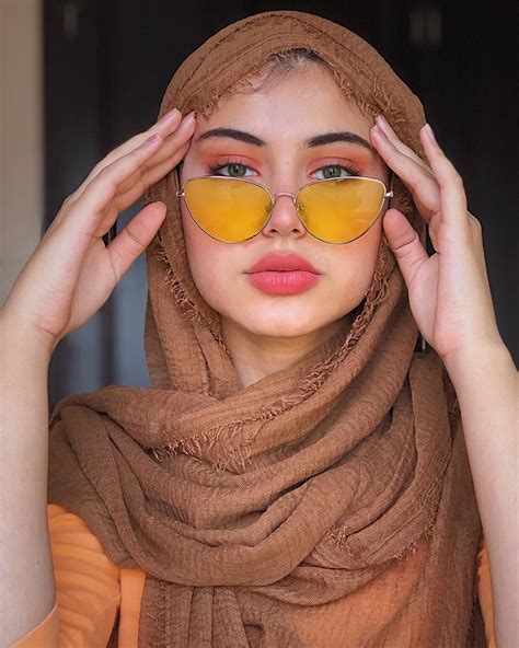 Image May Contain 1 Person Sunglasses And Closeup Hijab Fashion