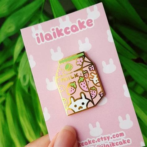 Milk Carton Enamel Pin Badge Milk Badge Soft Enamel Pin Etsy