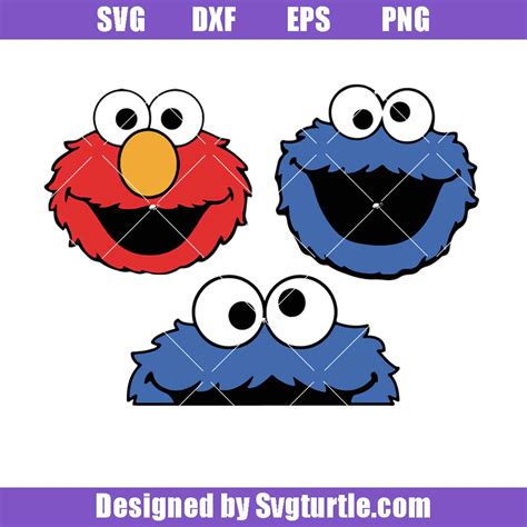 Sesame Street Svg Elmo Svg Cookie Monster Svg Elmo B Nbkomputer