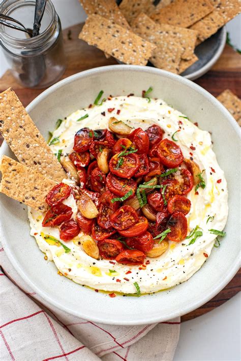 Whipped Feta With Roasted Tomatoes And Garlic Mindtohealth