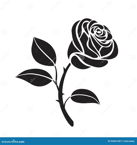 Icono Del Vector De La Flor De Rose Ilustraci N Del Vector