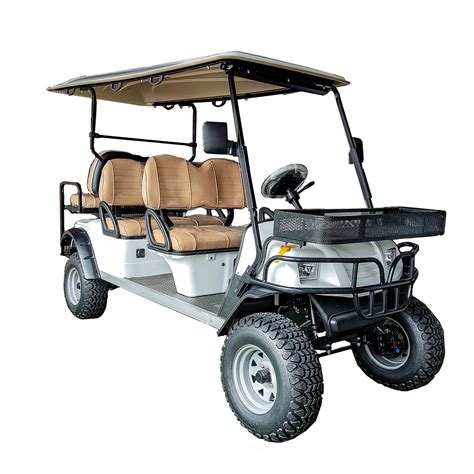 6 Seater Lifted Electric Golf Cart White Electric Eagle