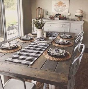 50 Buffalo Check DIY Fall Decor Ideas Farmhouse Style Dining Room