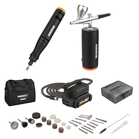 Worx Makerx Wx992l 20v 2pc Crafting Tool Combo Kit Rotary Tool Air