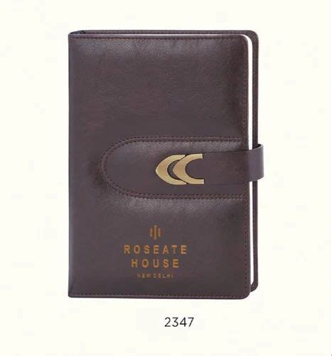 Saddle Stitched Pu Leather Cover Roseate House Executive Diary B At