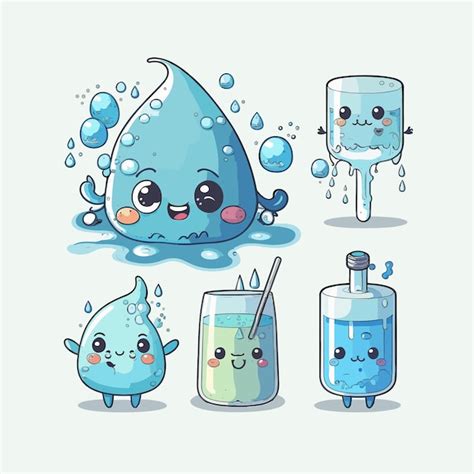 Premium Vector Vector Cute Water Cartoon Style