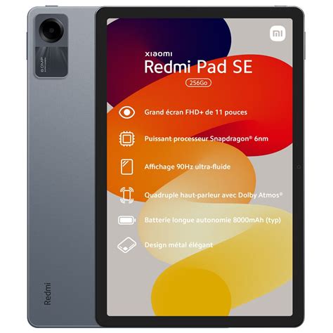 Tablette Tactile Xiaomi Redmi Pad Se Go Gris Anthracite