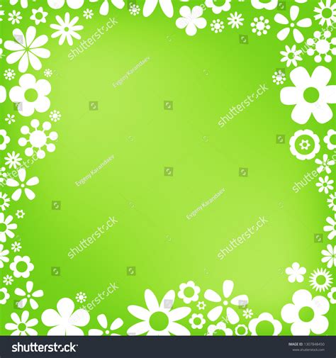 Various Flower Frame Background Copy Space Stock Illustration 1307848450 Shutterstock