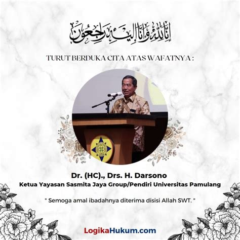 ketua yayasan sasmita jaya group sekaligus pendiri universitas pamulang