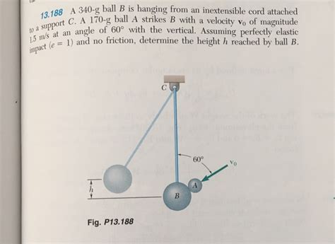 Solved 88 A 340 G Ball B Is Hanging From An Inextensible Chegg