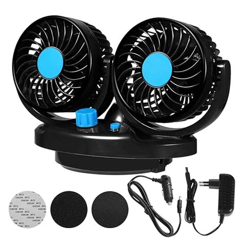 Ventilador V Coche Grados Giratorio De Doble Cabezal Auto Amazon