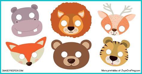 Jungle Animal Mask Printable Coloring Page Joy In Crafting