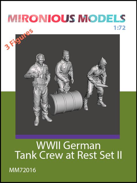 Wwii German Tank Crew At Rest Set Ii Mironious Models