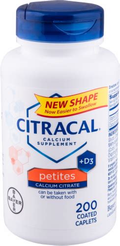 Citracal® Calcium Citrate D3 Petite Calcium Caplets 200 Ct Kroger