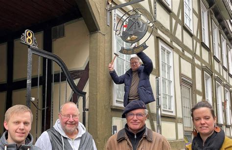 Hann Münden Neues Schild für Evangelisch reformierte Kirche an Burgstraße