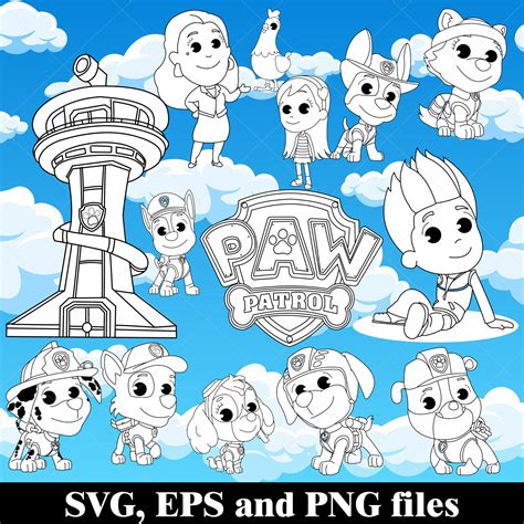 Paw Patrol Svg Layered Skye Svg Chase Svg Everest Svg Etsy