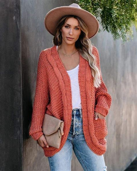 Boho Knit Cardigan With Pockets Boho Knitted Cardigan Oversized Knit