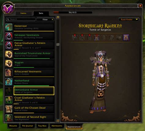 Extended Transmog Sets World Of Warcraft Addons Curseforge