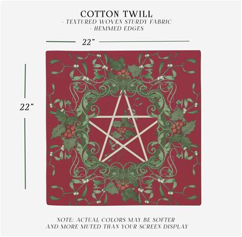 Yule Altar Cloth Yule Tarot Cloth Tarot Reading Mat Pagan - Etsy