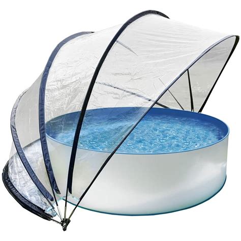 Steinbach Cabrio Dome schwarz Ø 440 cm x 220 cm Poolpanda