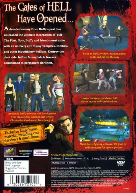 Buffy The Vampire Slayer Chaos Bleeds Para Playstation 2 2003