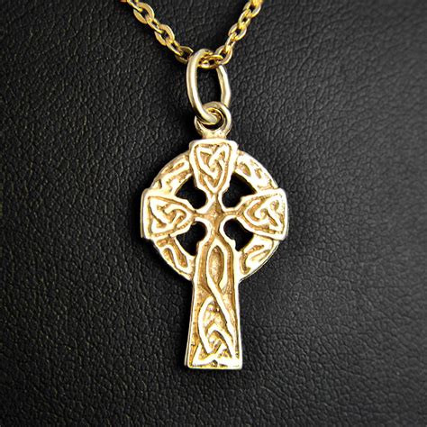 Pendentif Croix Celtique Plaqué Or Guénolé EXCALIBUR Bijoux