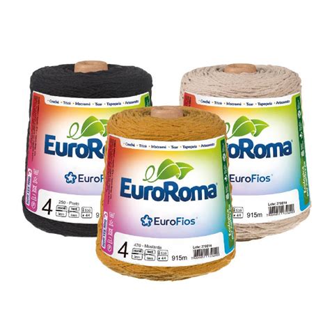 Barbante Euroroma Colorido nº4 600G Cores 900 à 6000 Shopee Brasil