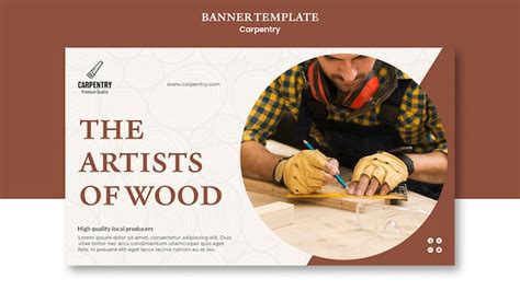 Free Psd Carpentry Concept Banner Template