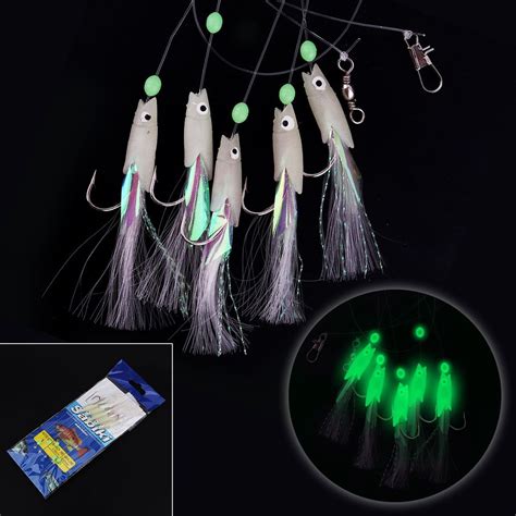 Pcs Size Optional In Luminous Sabiki Soft Fishing Lure Hook