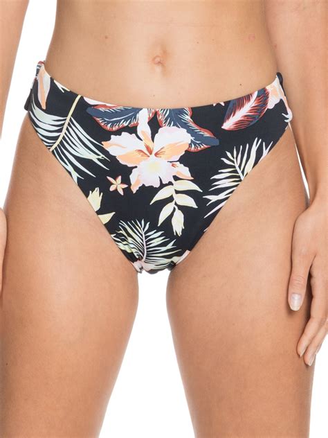 Printed Beach Classics Mid Waist Bikini Bottoms For Women Roxy