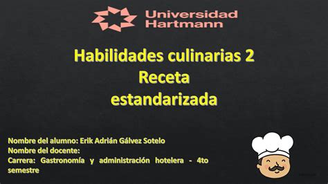 SOLUTION Receta Estandarizada Studypool