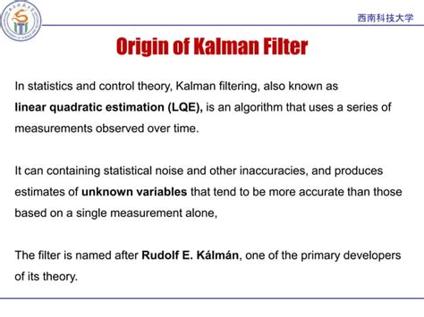 Understanding Kalman Filter For Soc Estimation Ppt