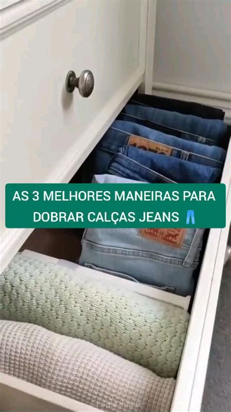 NÃO ERRE MAIS DOBRANDO CALÇA JEANS muito mais fácil Dicas de