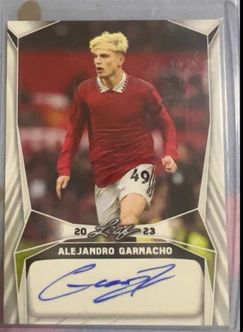 Alejandro Garnacho RC Auto Leaf Man United Future Star Football Soccer