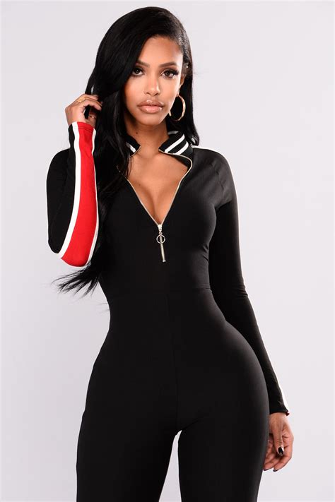 All Zipped Up Jumpsuit Black