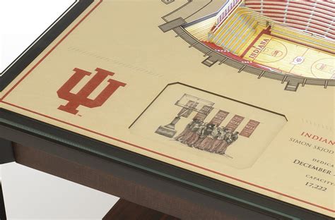 Indiana Hoosiers Led Lighted Table — 3d Wood Maps Bella Maps