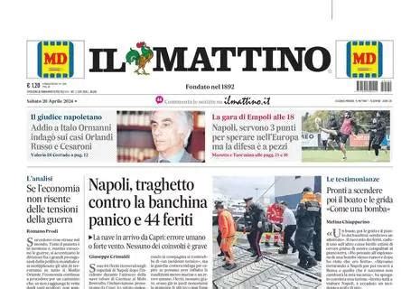 Il Mattino Napoli Servono 3 Punti Per Sperare Nell Europa Ma La