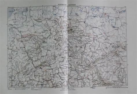 Original Mappa Militare Marga Carta Della Germania O Allemagne