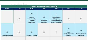 C Mo Crear Un Planificador En Excel Ninja Del Excel