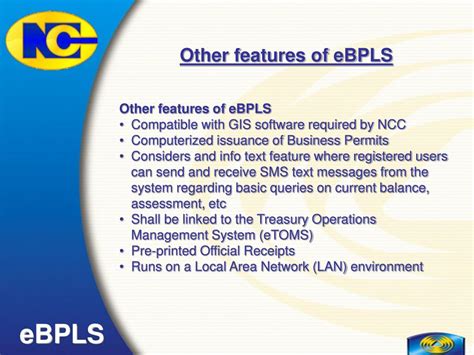 Ppt Ncc Ebusiness Permit And Licensing System Ebpls Powerpoint